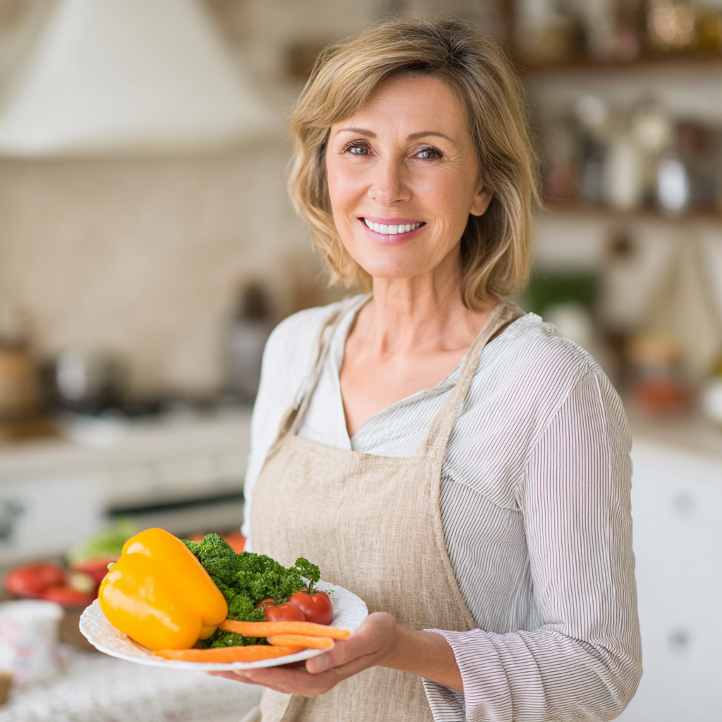 Усмихнати български възрастни от различни възрасти се наслаждават на здравословно хранене на открито